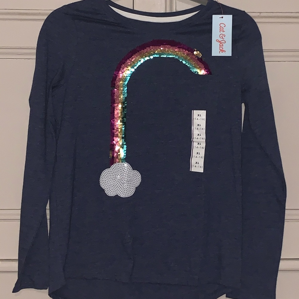 Rainbow Sequined Long Sleeve